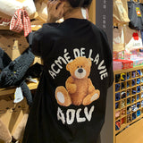 韩国ADLV黑色小熊🐻 T恤 - chuxinxiaopu