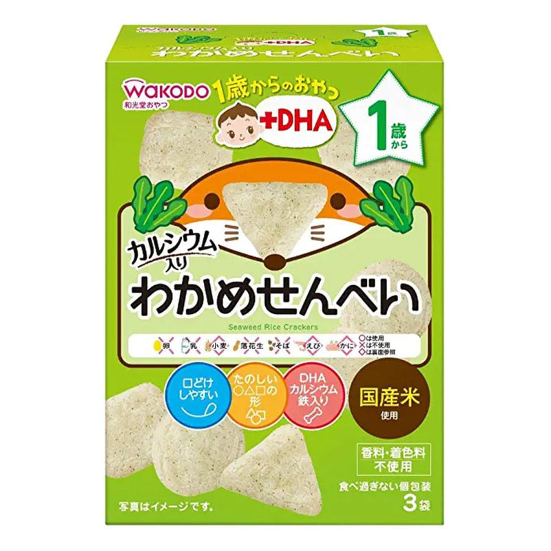 Wakodo Teething Biscuit Senbei Seaweed 1 Year Old + 18g