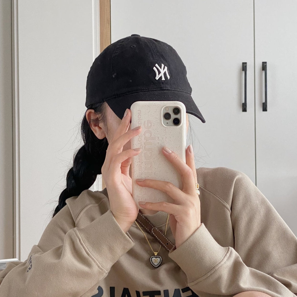 韩国 小标 NY 棒球帽 黑色