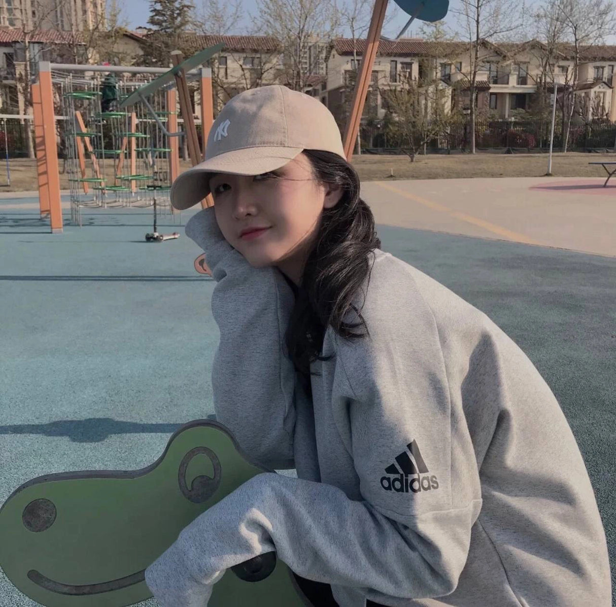 Korean green label LA hat – chuxinxiaopu