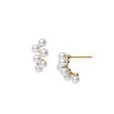 Japanese mikimoto akoya sea water pearl grape earrings q2 level 3.75-4mm